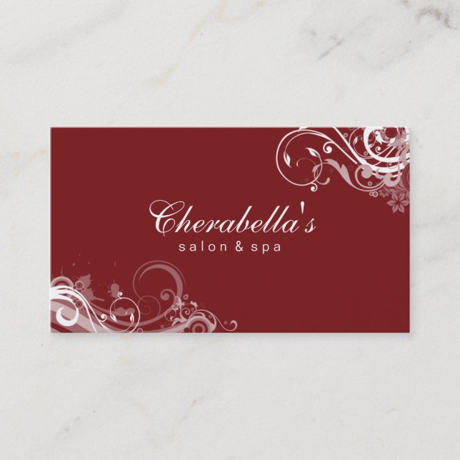 Le carte de visite floral de spa de salon (Devant)