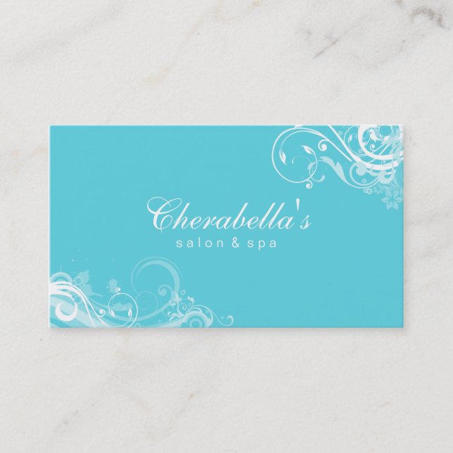 Le carte de visite floral de spa de salon (Devant)