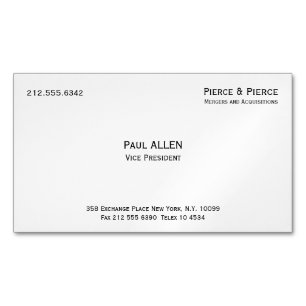 Le Carte de visite magnétique de Paul Allen