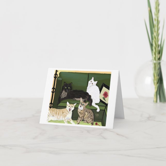Le carte pour notes des Quatre Petits Lions de Mon (Devant)