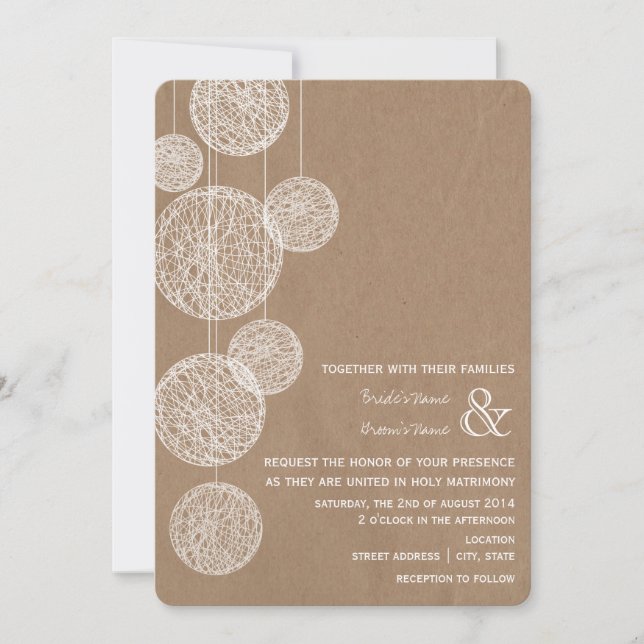 Le carton a inspiré le faire-part de mariage de (Devant)