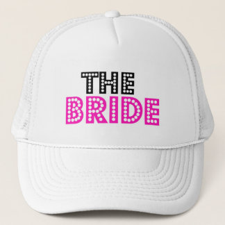 Le casquette de camionneur de jeune mariée