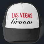 Le casquette du camionneur de mariage de marié de<br><div class="desc">Casquette parfait pour le marié de Las Vegas.</div>