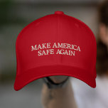 Le Casquette MASA sécurise à nouveau l'Amérique Ca<br><div class="desc">Cette "grande" chose ne semble pas fonctionner si bien. Cette opposition politique anti-maga a été brodée avec les mots "RENDRE L'AMÉRIQUE EN SÉCURITÉ",  mais est aussi modélisée pour que vous changiez ces mots à ce que vous voulez,  tant que cela tient.</div>