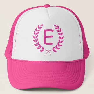Le casquette rose de guirlande de laurier de