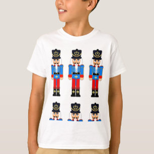 Le casse-noix bleu badine le long T-shirt de