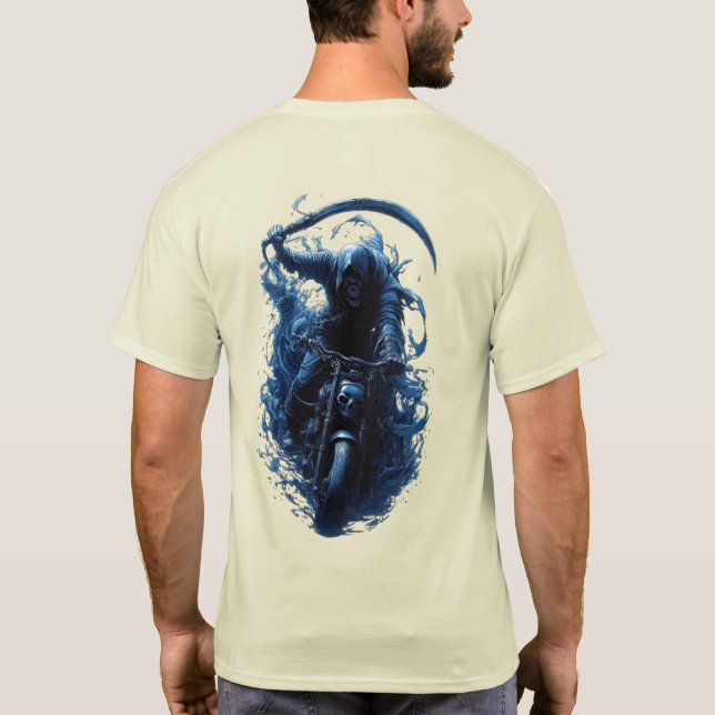 Le Cavalier de la Mort en Moto T-Shirt (Dos)