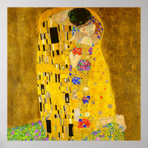 Le célèbre tableau de Gustav Klimt, The Kiss.
