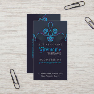 Le cercle ondule le carte de visite foncé