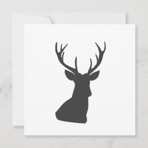 Le cerf Silhouette Silhouette animal sauvage Postc