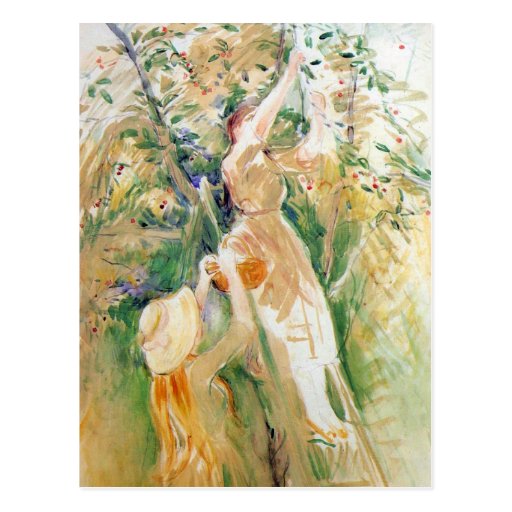 Le cerisier, étude par Berthe Morisot Carte Postale Zazzle