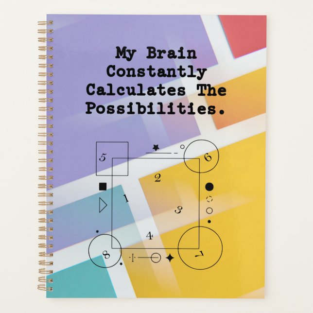 Le cerveau calcule les possibilités | Penseur math (Devant)