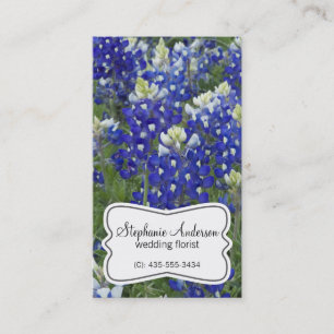 Le champ de Bluebonnet fleurit le carte de visite