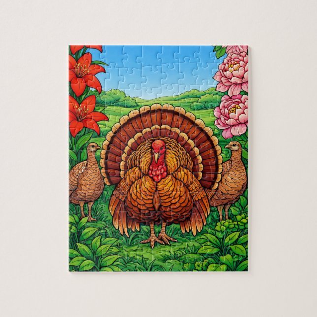 Le champ de fleurs du Grand Dindon en puzzle (Vertical)