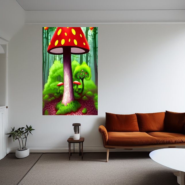 Le champignon rouge | AI Art Poster (Créateur téléchargé)