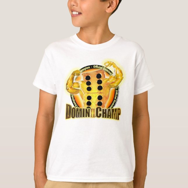 Le champion officiel de domino badine le T-shirt (Devant)