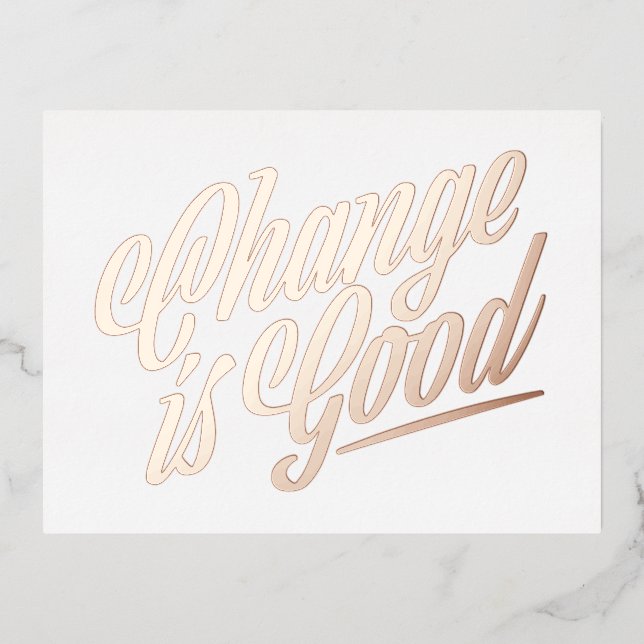 Le changement est une bonne Faire-part de mouvemen (Recto)