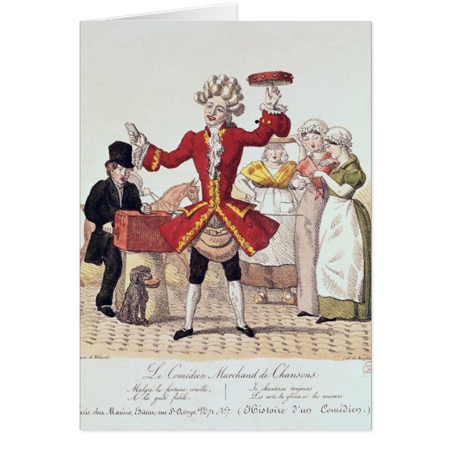 Le chanteur de rue, gravé par Alois Senefelder (Devant)