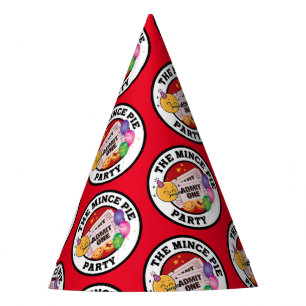 Le Chapeau de Fête de la Tarte de Noël (fond rouge