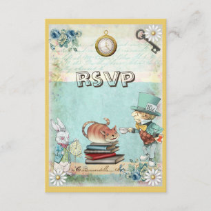 Le chapelier et le chat fous RSVP apportent un
