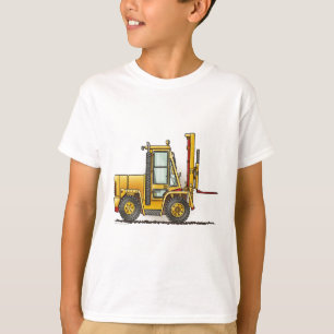 Le chariot élévateur badine le T-shirt