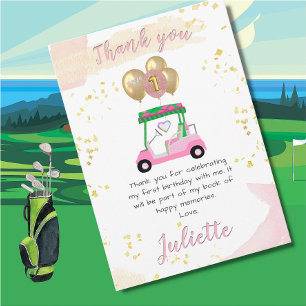 Le charmant Carte de remerciements Pink Golf