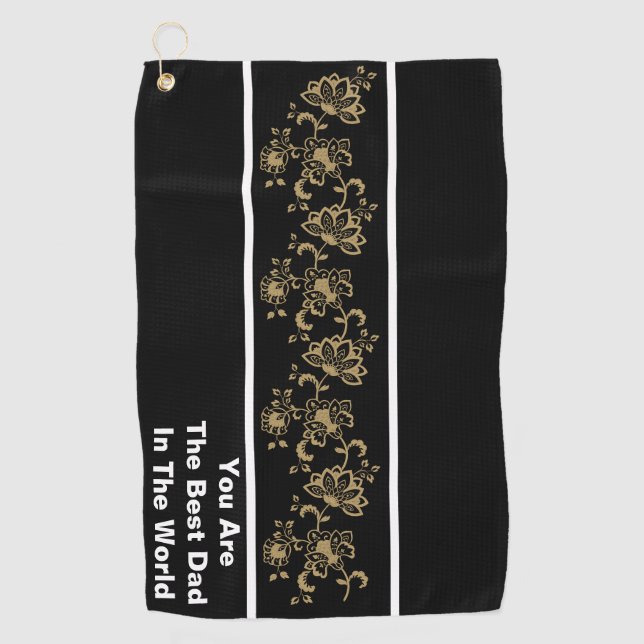 Le charme de papa : Meilleur papa Serviette de gol (Devant)