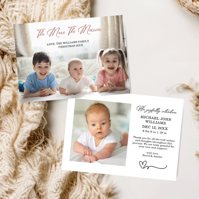 Le Charme Plus Le Merrier Baby Faire-part (Créateur téléchargé)