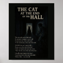 Le chat à la fin de la salle Poem Poster Poster
