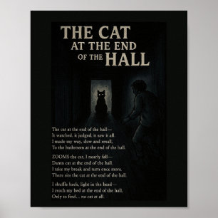 Le chat à la fin de la salle Poem Poster Poster