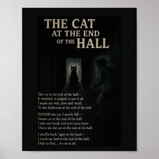 Le chat à la fin de la salle Poem Poster Poster