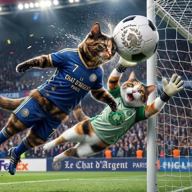 Le Chat d'Argent Paris Ballon de Football | Chat A (Champions Forever )