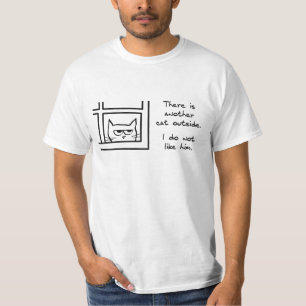 Le chat fâché voit un autre chat - T-shirt drôl
