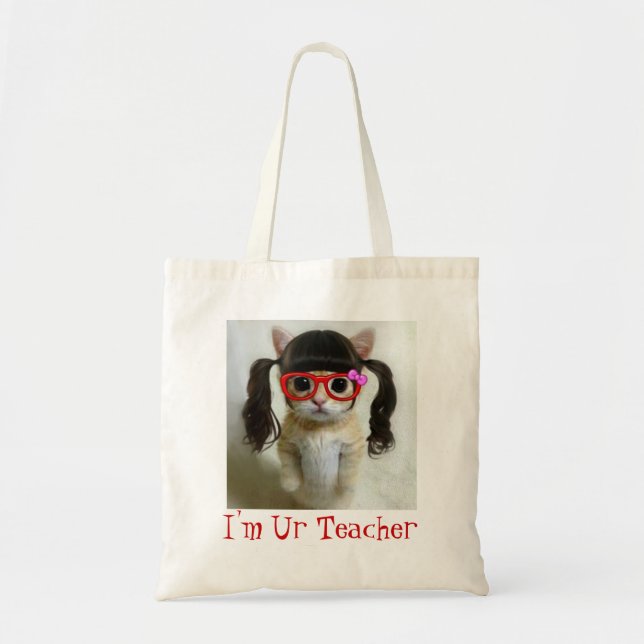 le chat mignon avec le sac fourre-tout à lunettes (Devant)