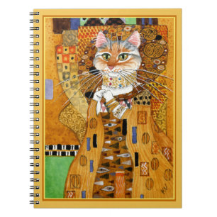 Le chat mignon de Gustav Klimt charrient le carnet