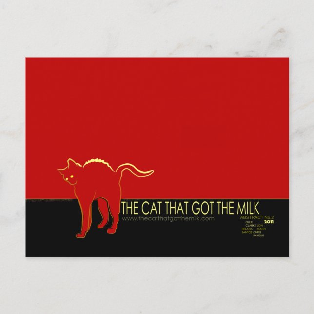 Le Chat Qui A Obtenu La Carte Postale Du Lait (Devant)