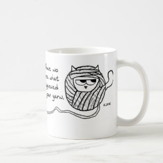 Le chat vole votre fil - tasse de café drôle de