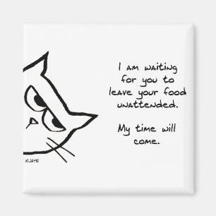 Le chat volera votre nourriture - aimant drôle de