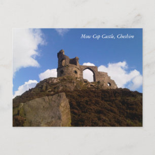 Le château de Mow Cop, carte postale du Cheshire