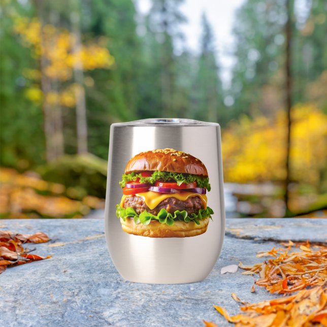 Le cheeseburger appétissant de SlipperyJoe crousti (En extérieur (pivoté))