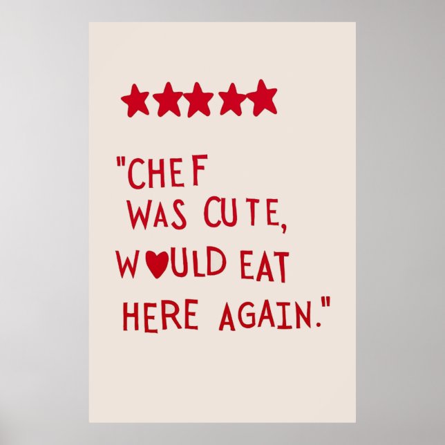 Le chef était une affiche mignonne (Devant)