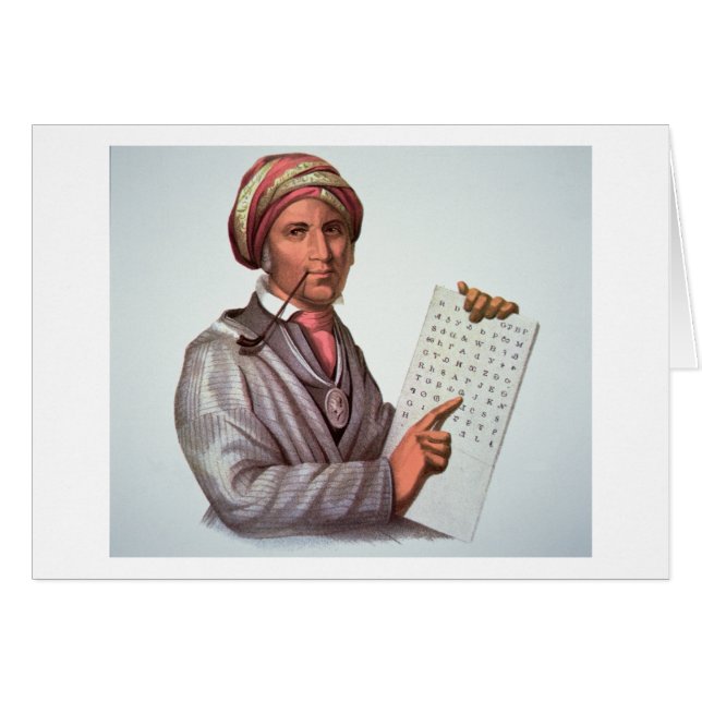 Le chercheur cherokee, Sequoyah (1776-1843) (Devant horizontal)