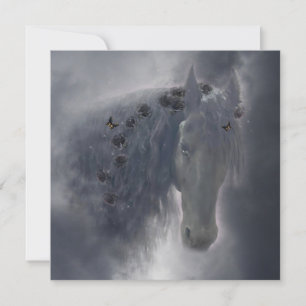 Le cheval friésien - Carte de voeux