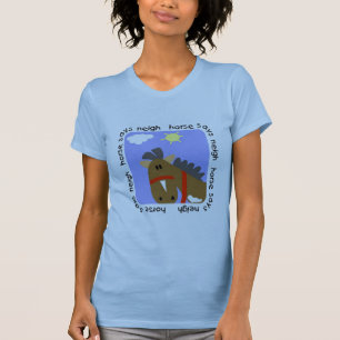 Le cheval indique des T-shirts et des cadeaux