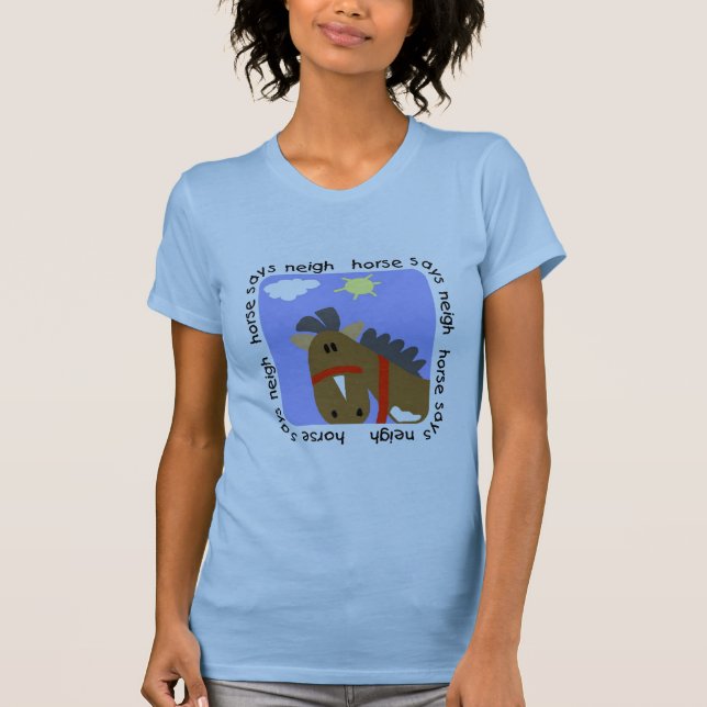Le cheval indique des T-shirts et des cadeaux (Devant)