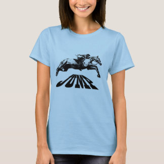 Le cheval sautant le T-shirt équestre