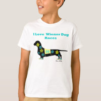 Le chien de saucisse emballe le T-shirt