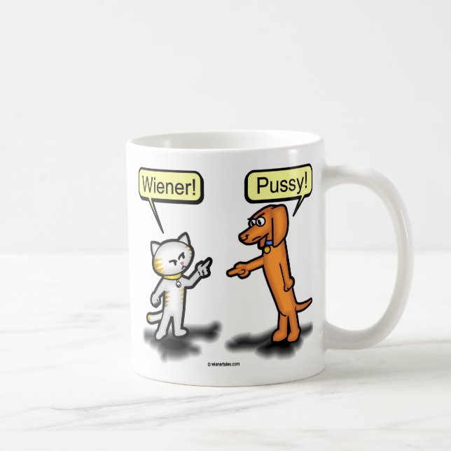 Le chien de saucisse et la tasse de Nemesis de (Droite)