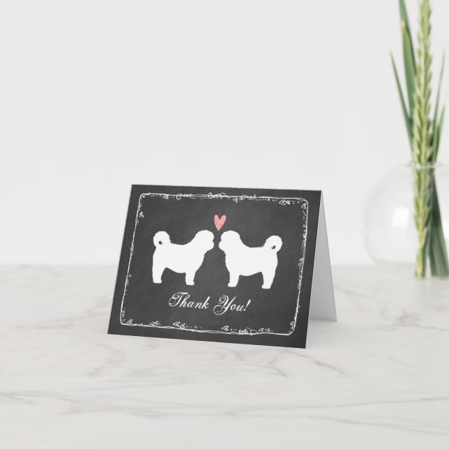 Le chien de Shih Tzu silhouette le Merci de (Devant)