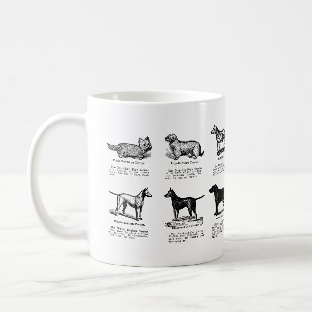 LE CHIEN DE TERRIER CLASSIQUE PAIE DU CAFÉ MUG (Gauche)